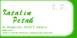 katalin petak business card